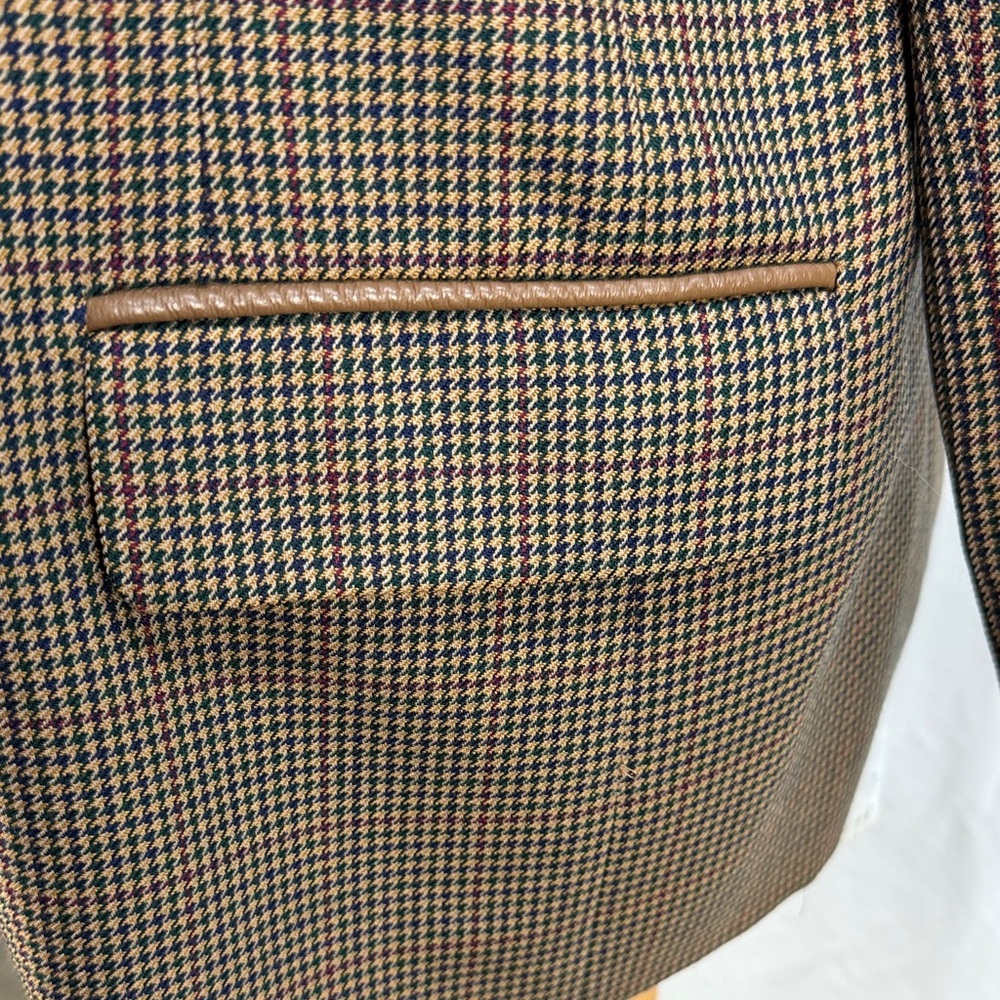 Pendleton Brown Houndstooth Wool Blazer - image 2